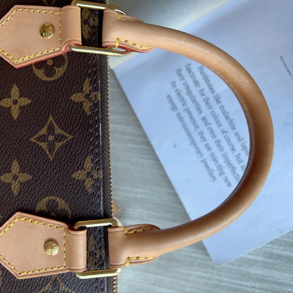 Louis Vuitton Monogram Satchel with Tan Accents - Picture 7 of 7